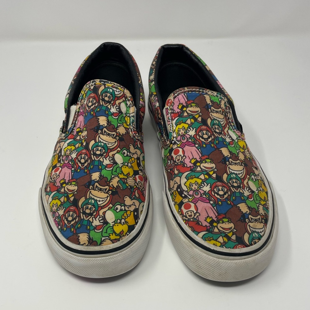 Vans x Nintendo Super Mario Bros GAME OVER Mens 6.5 Womens 8 Slip on shoes